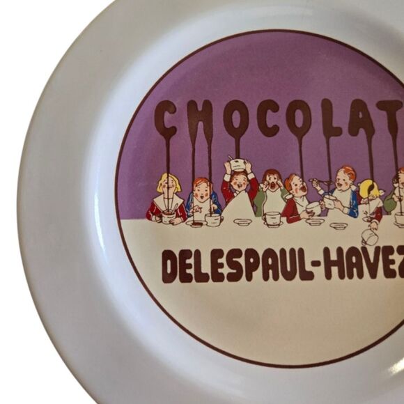 Pottery Barn Ceramic Chocolate Dessert Plate Chocolat Delespaul-Havez - Picture 3 of 4